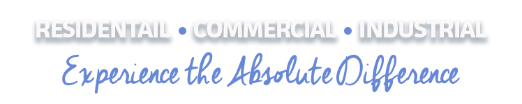 absolute slogan - residential - commercial - industrial - experience the absolute difference